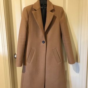 Zara camel wool blend coat size Small